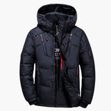 Men's Winter Jacke with Hood and Zipped Pockets