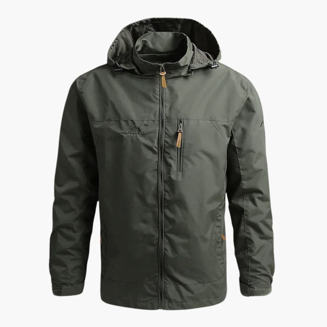 Men's Hoodie Jacke with Zipper Closure and Pockets