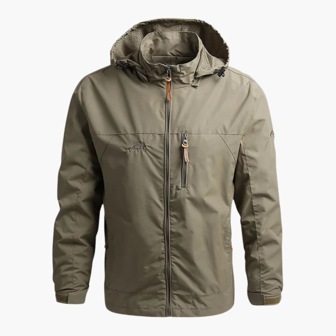 Men's Hoodie Jacke with Zipper Closure and Pockets