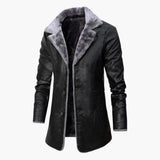Men's Jacke with Button Closure and Notched Collar