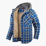 Men's Flannel Jacke with Hood