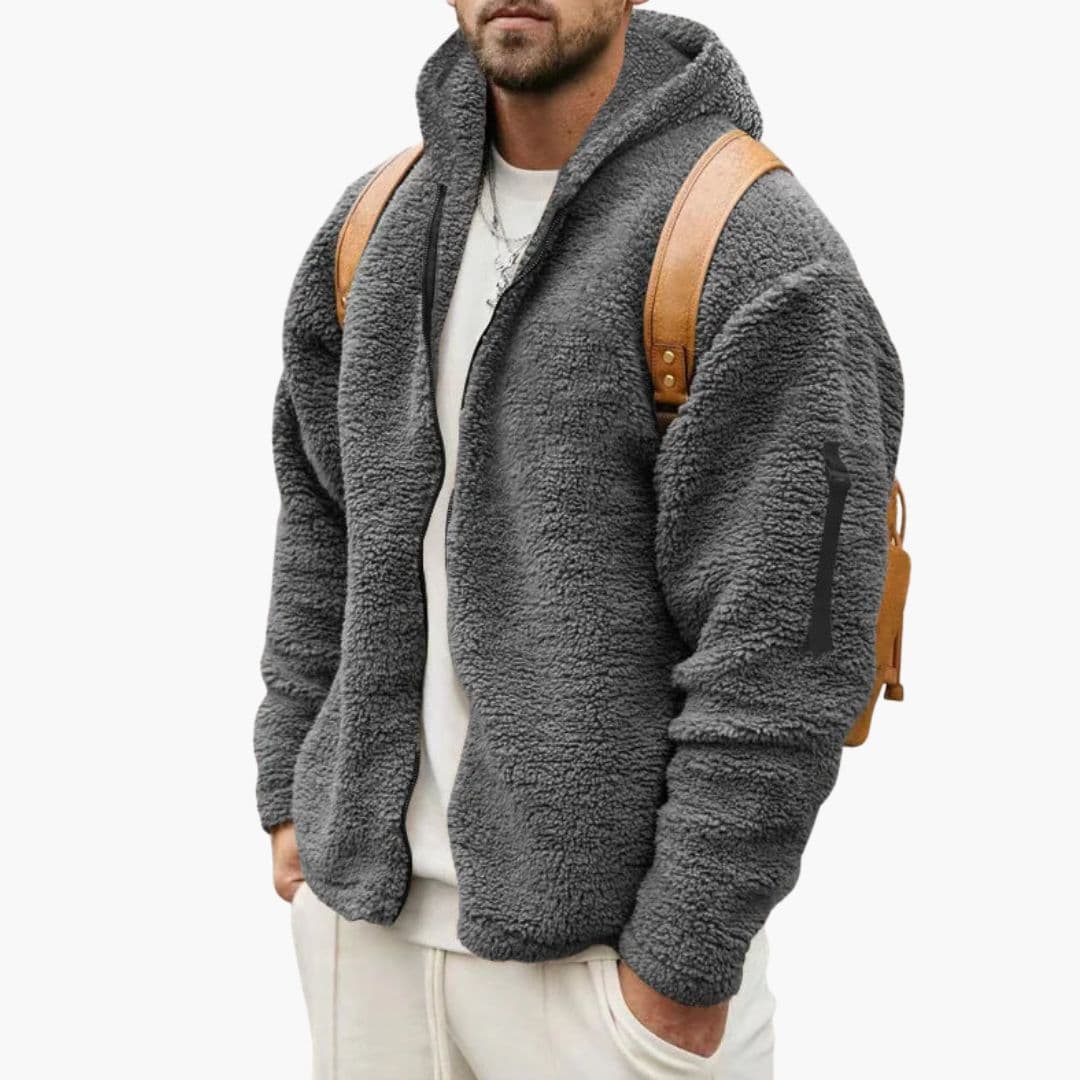 Men's Fleece Jacke with Hood