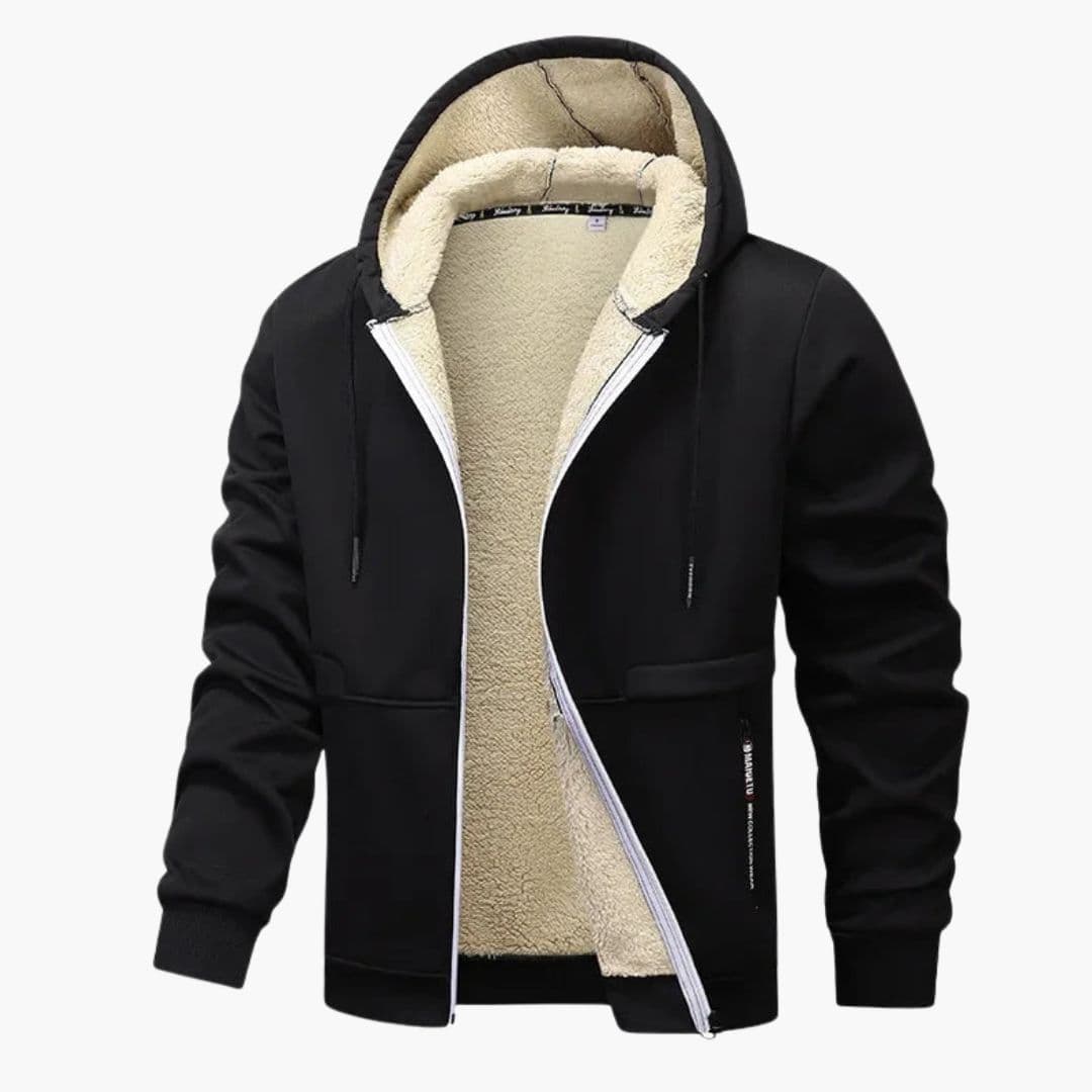 Men's hooded Jacke with inner lining