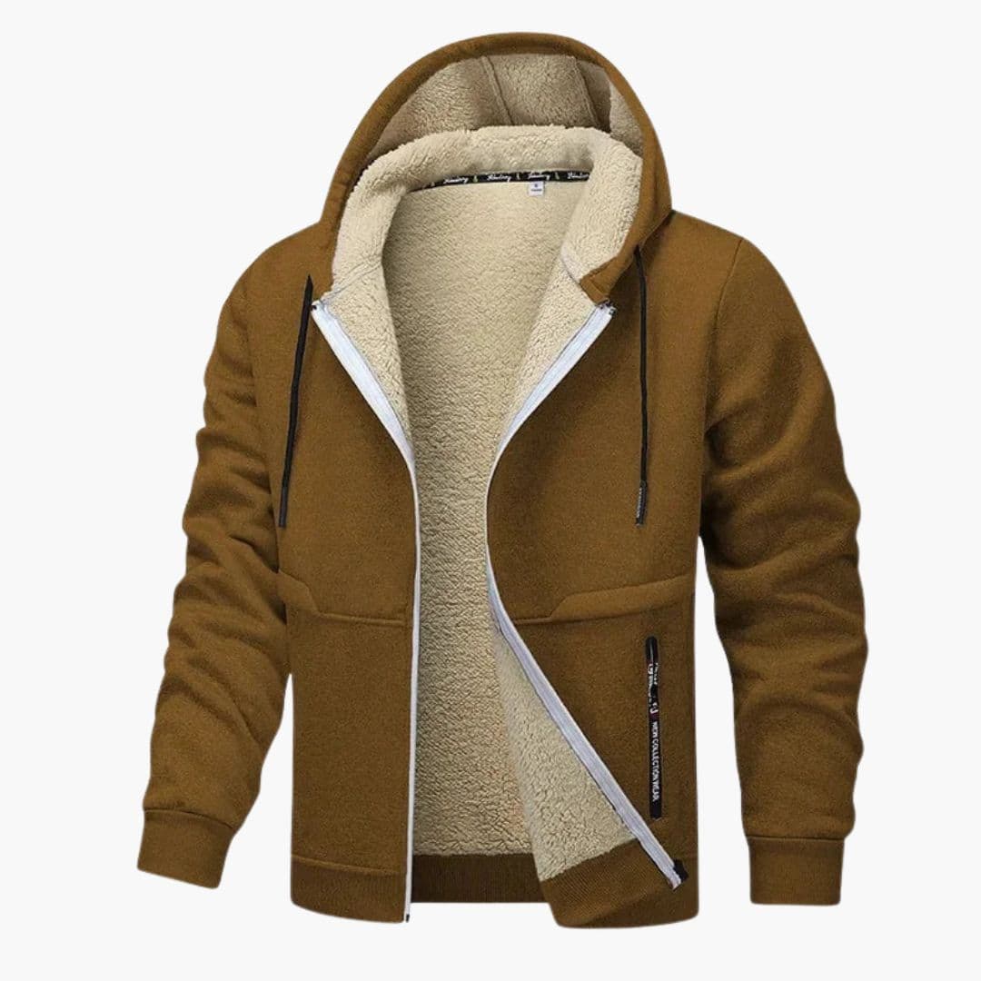 Men's hooded Jacke with inner lining