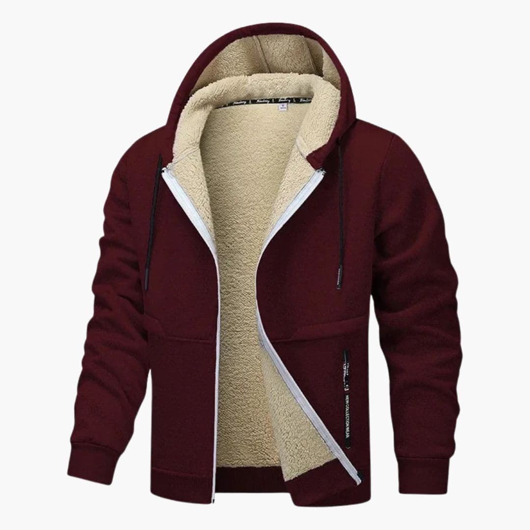 Men's hooded Jacke with inner lining