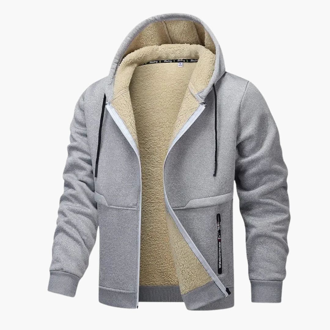 Men's hooded Jacke with inner lining