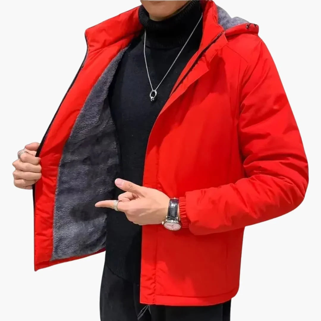 Men's hoodie with zip closure