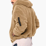Men's hooded Jacke with zipper closure