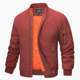 Bomber Jacke for men with ribbed collar and zipper closure