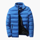 Men's quilted winter Jacke with zippered pockets