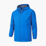 Men's rain Jacke with hood and zipper closure