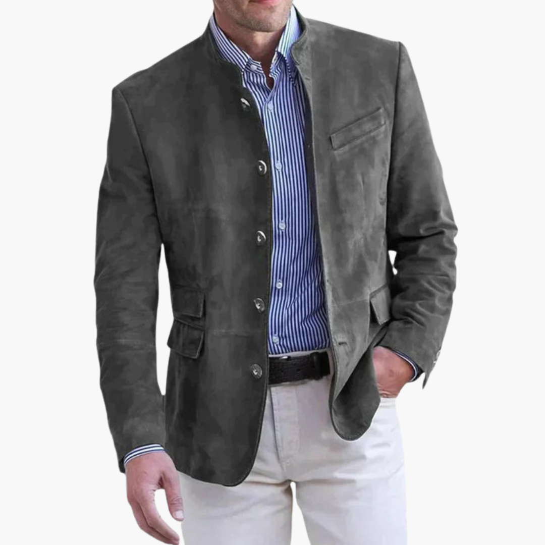 Elegant Jacke with stand-up collar for men