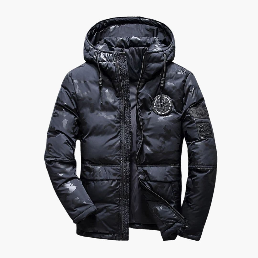 Men's hooded Jacke with insulating lining