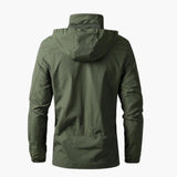 Men's hooded Jacke with zip closure