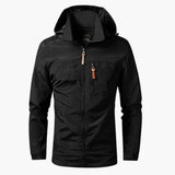 Men's hooded Jacke with zip closure