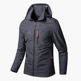 Men's hooded Jacke with zip closure
