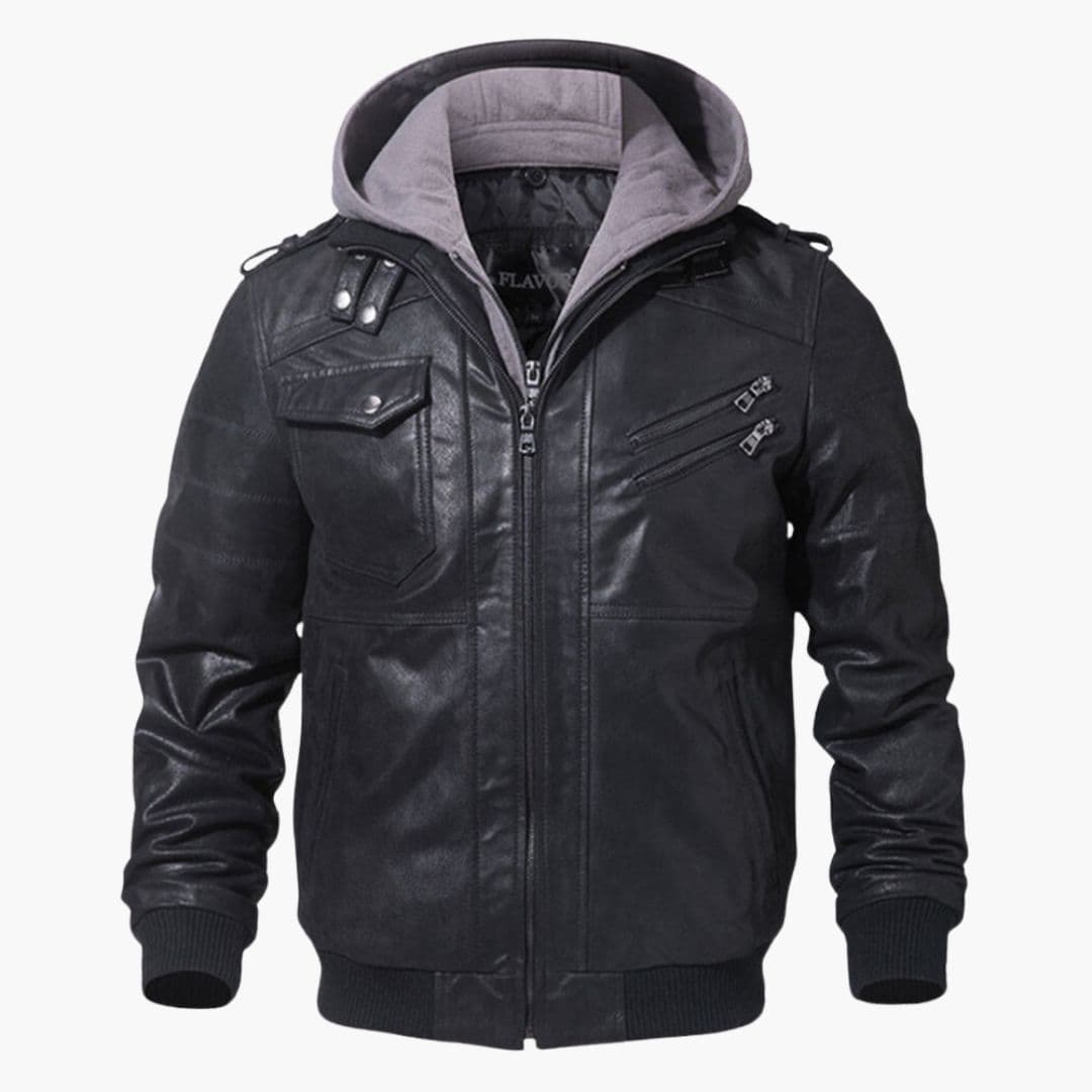 Men's hooded Jacke with multiple pockets