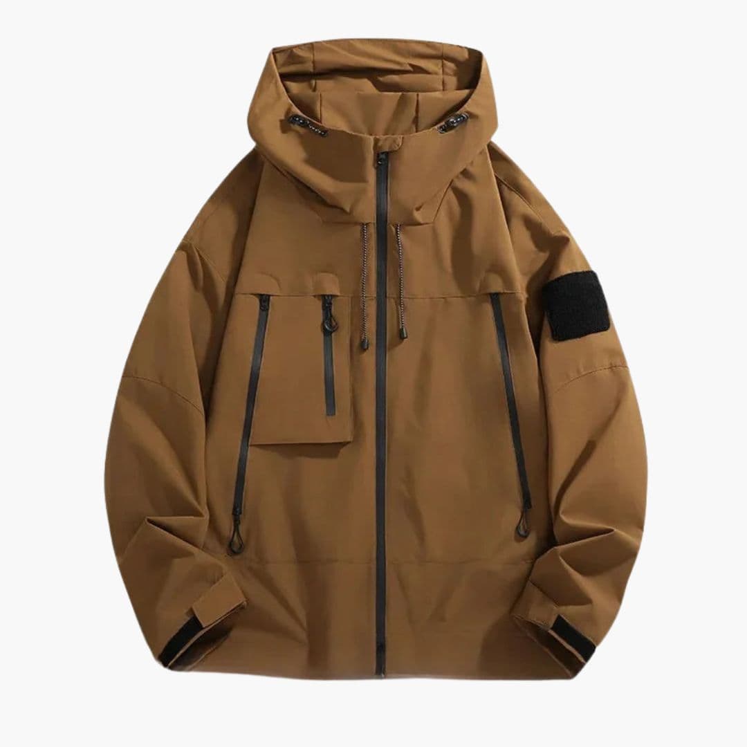 Men's Jacke with hood and multiple pockets