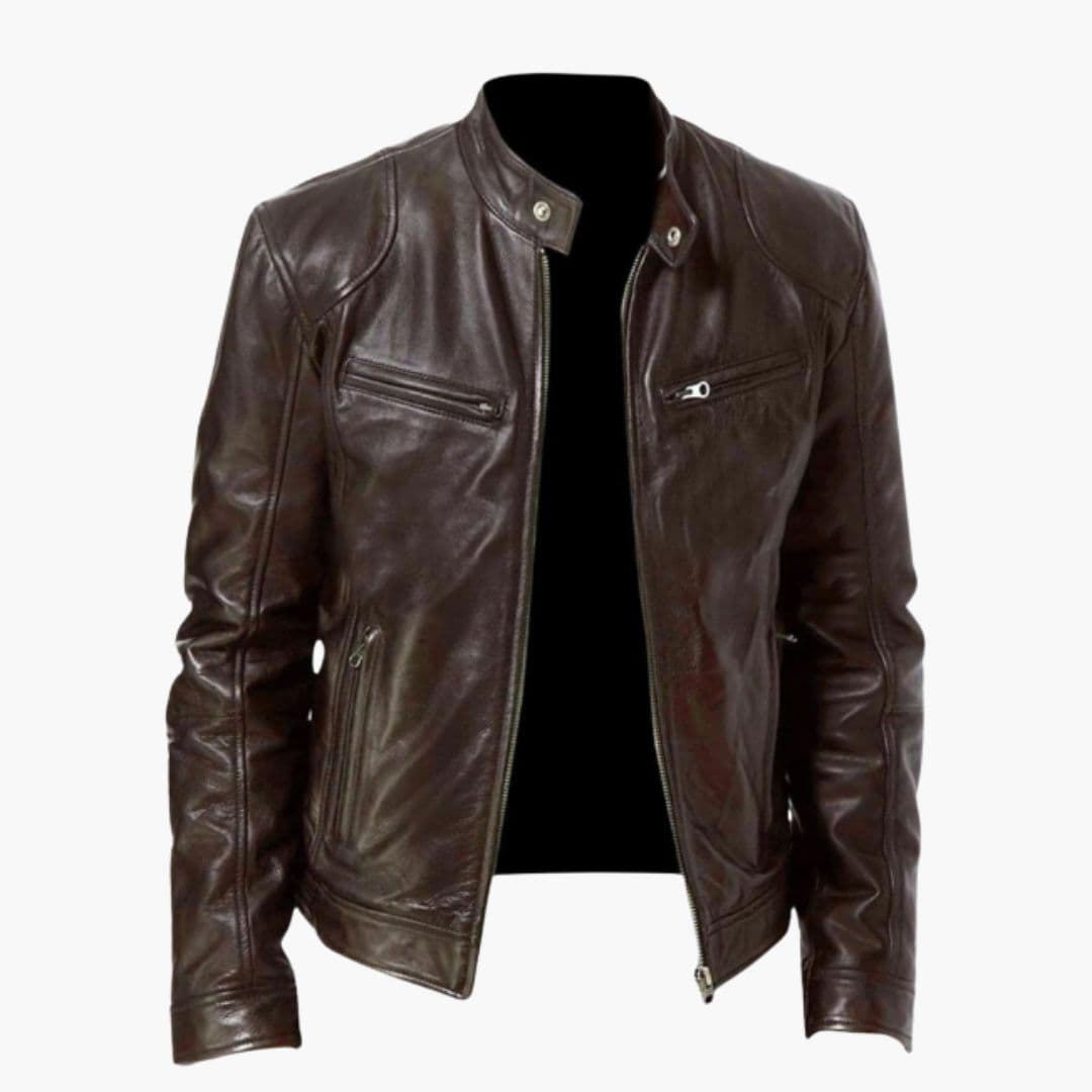 Men's Jacke with stand-up collar and zippered pockets