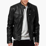 Men's Jacke with stand-up collar and zippered pockets