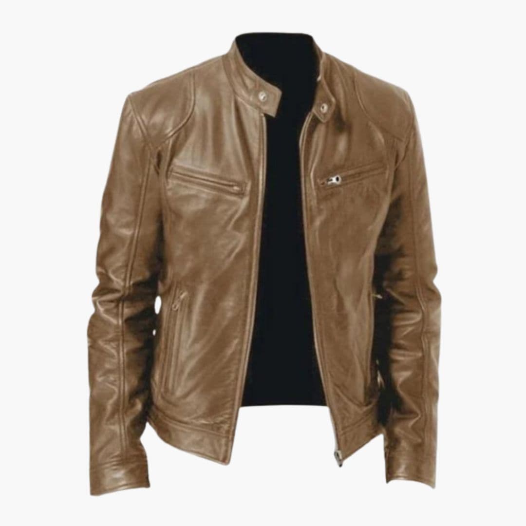 Men's Jacke with stand-up collar and zippered pockets