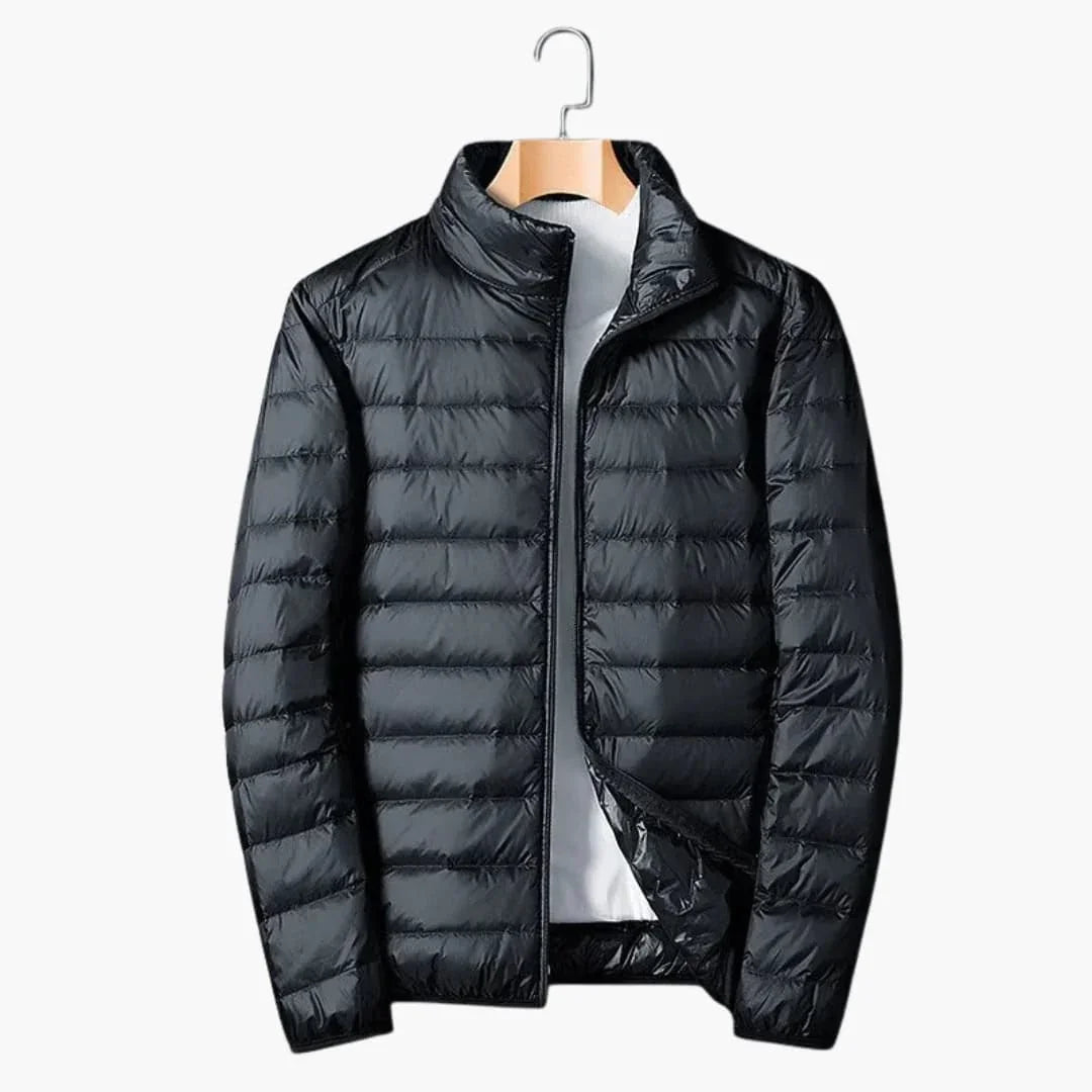 Men's Jacke with stand-up collar and zip closure