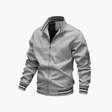 Men's Jacke with zipper and ribbed hem