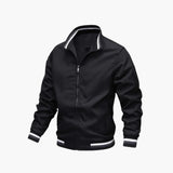 Men's Jacke with zipper and ribbed hem