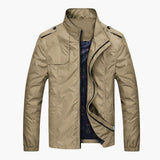 Men's Jacke with zip closure and stand-up collar