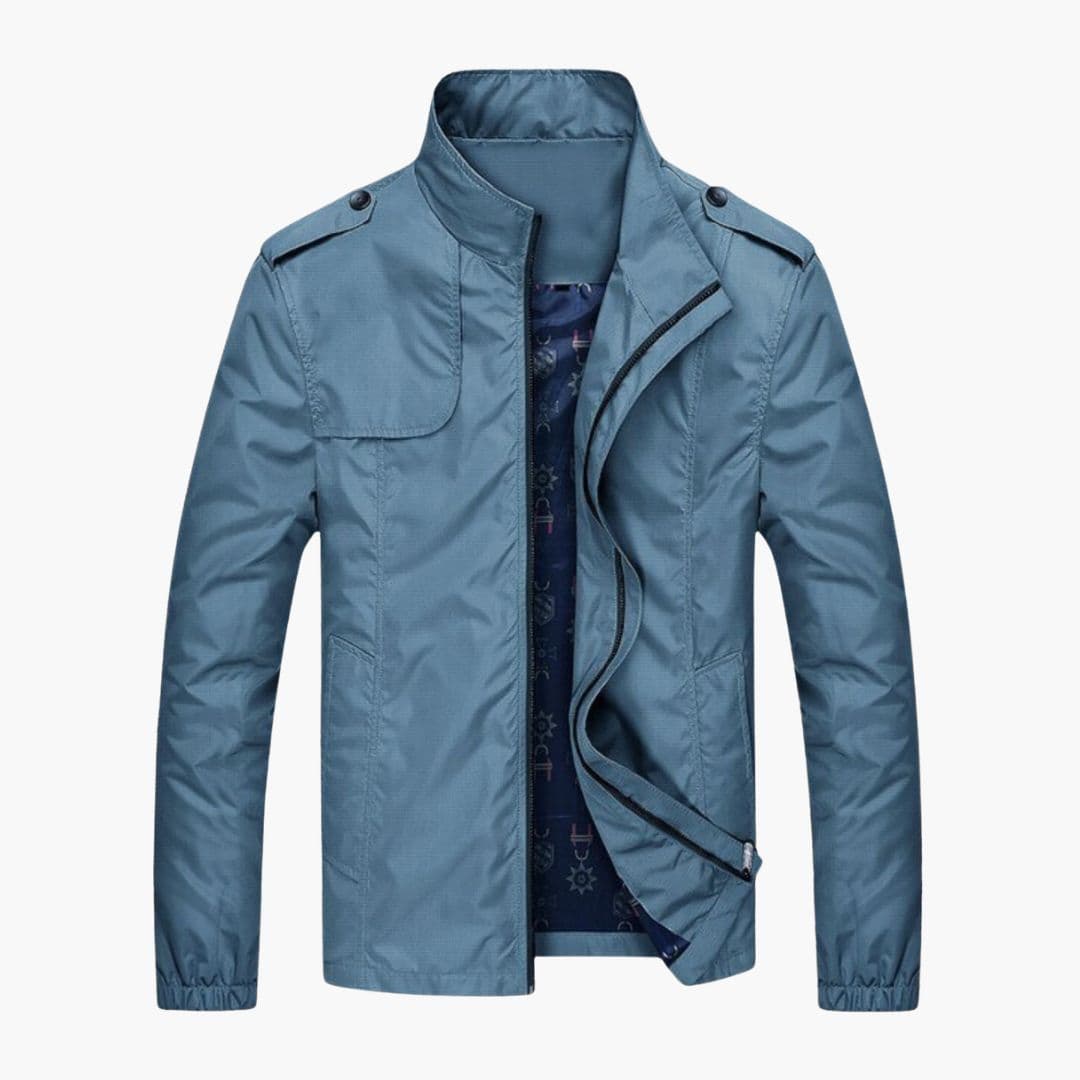 Men's Jacke with zip closure and stand-up collar