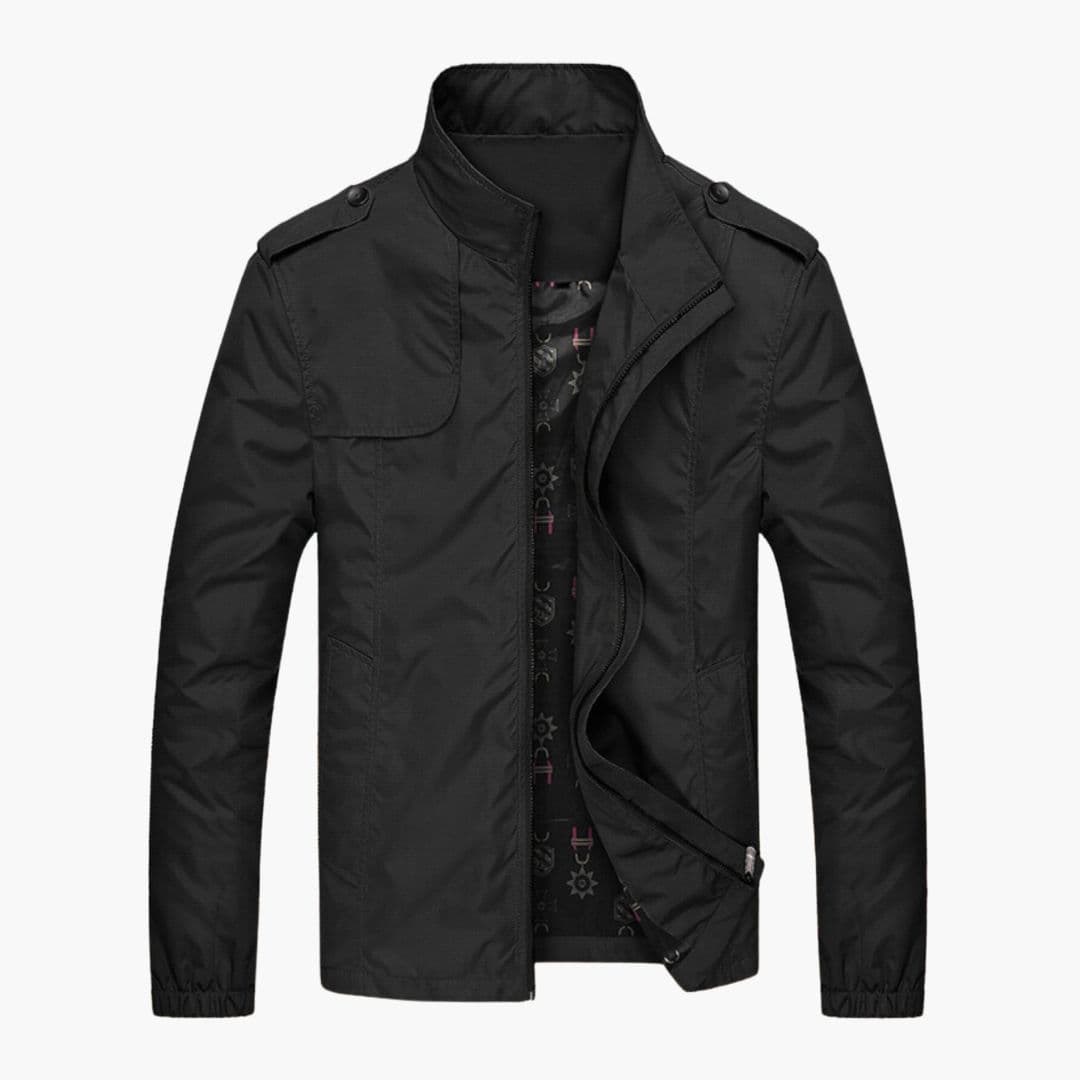 Men's Jacke with zip closure and stand-up collar