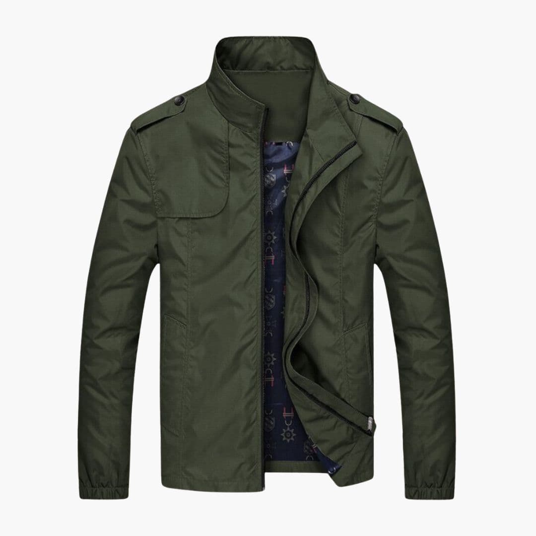 Men's Jacke with zip closure and stand-up collar