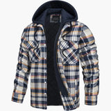 Men's Jacke with checkered pattern and hood