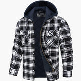Men's Jacke with checkered pattern and hood