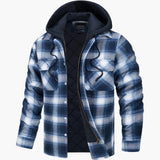 Men's Jacke with checkered pattern and hood