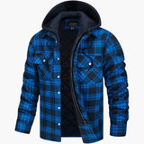 Men's Jacke with checkered pattern and hood