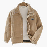 Men's Jacke with ribbed surface and inner lining