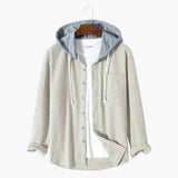 Men's corduroy Jacke with hood