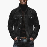 Men's corduroy Jacke with button closure