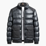 Men's quilted Jacke with stand-up collar