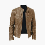 Men's biker style Jacke with zip closure and long sleeves
