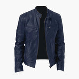 Men's biker style Jacke with zip closure and long sleeves
