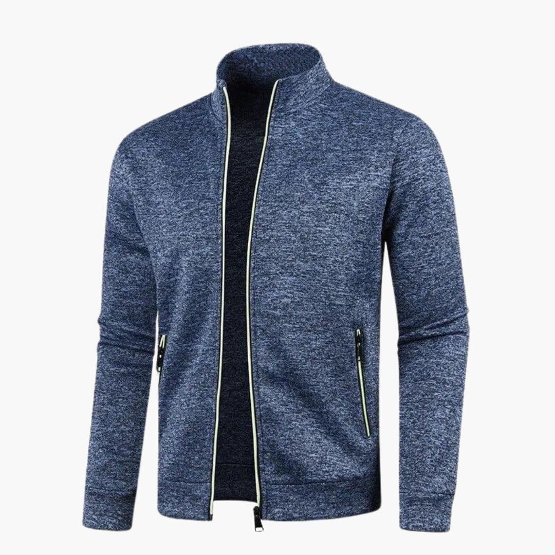 Men's zip-up Jacke with stand-up collar