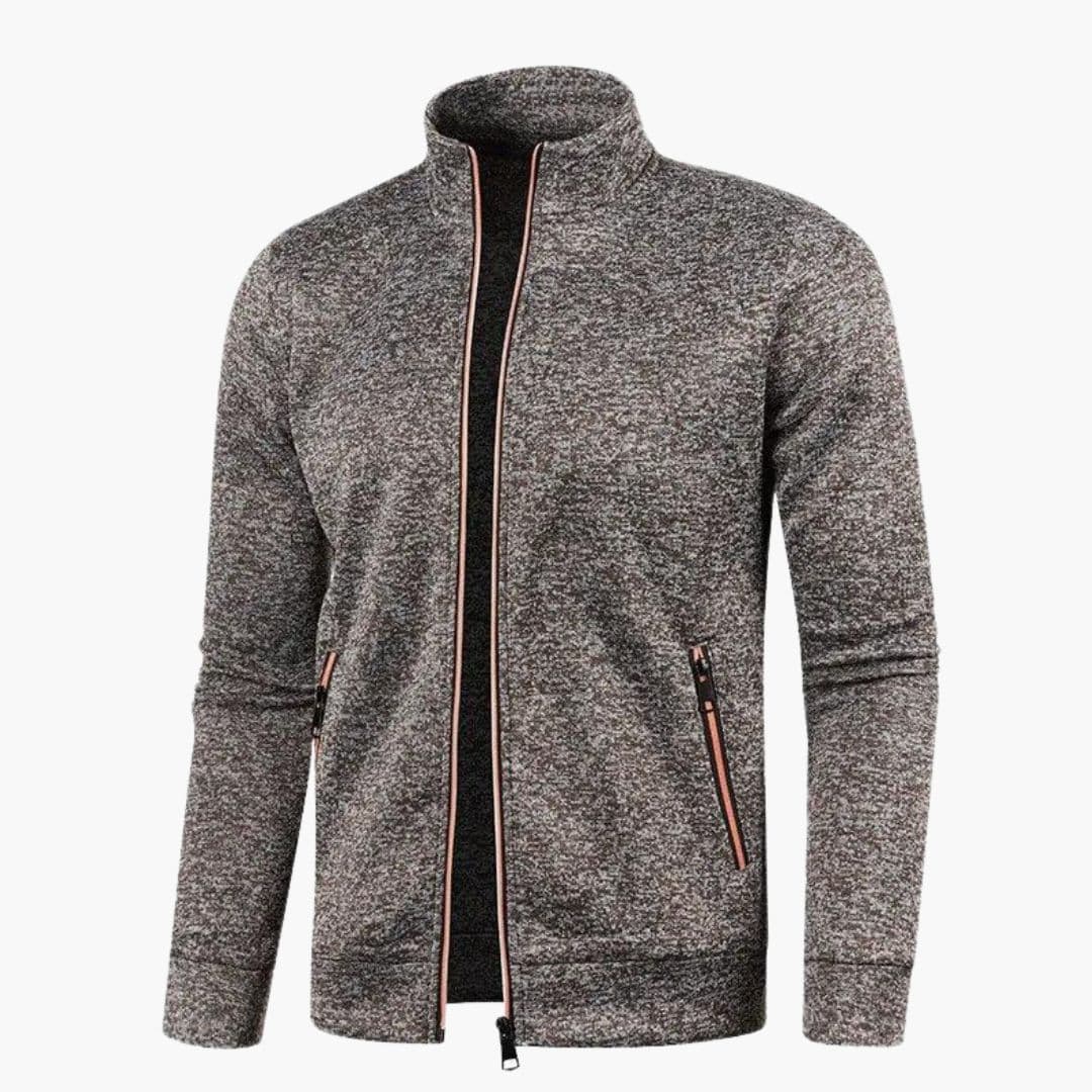 Men's zip-up Jacke with stand-up collar