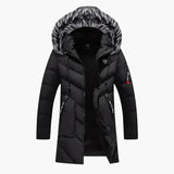 Men's quilted Jacke with hood