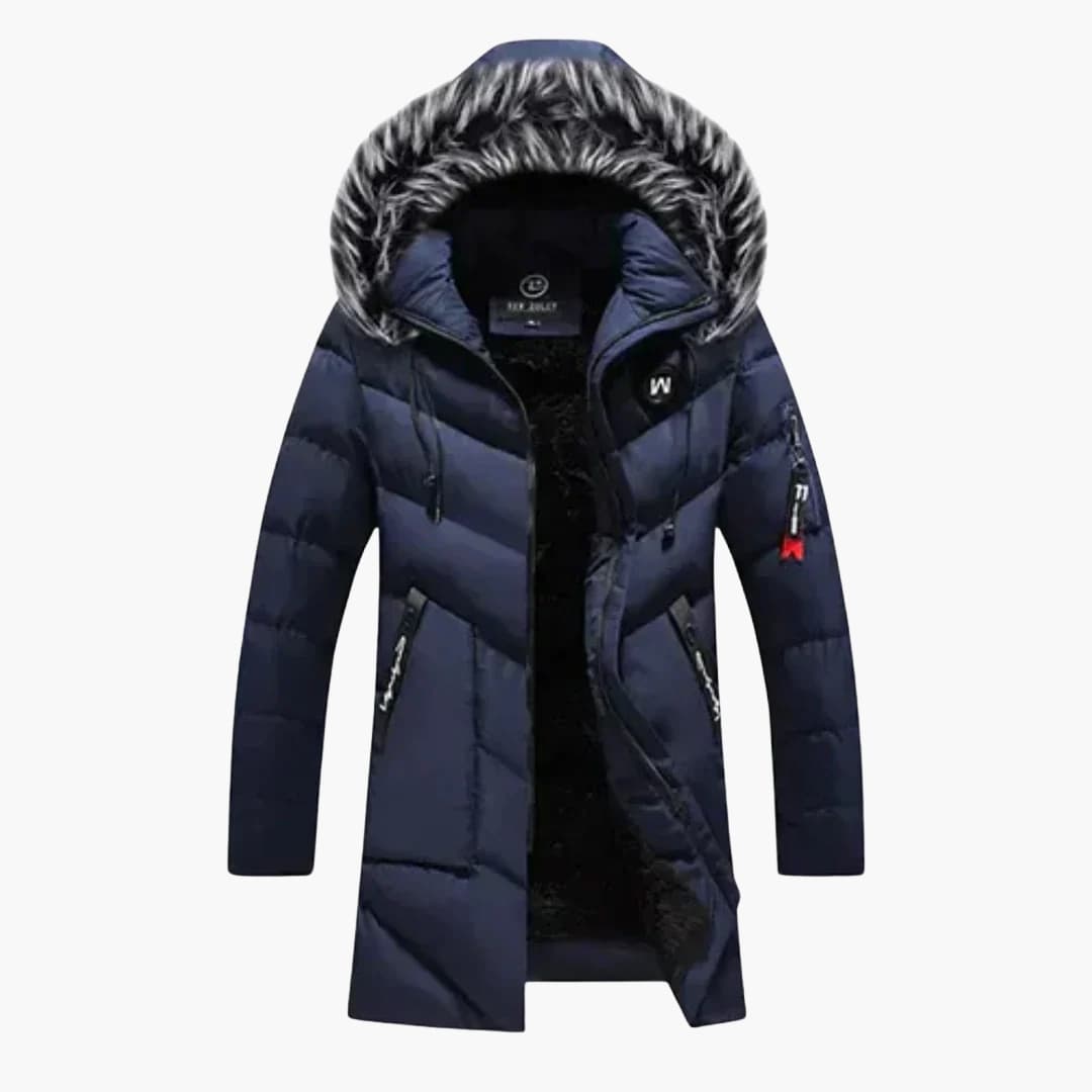 Men's quilted Jacke with hood