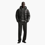 Men's quilted Jacke with hood and quilted lining