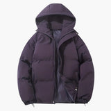 Men's quilted Jacke with hood and zip closure
