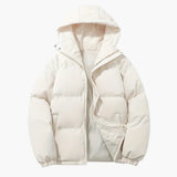 Men's quilted Jacke with hood and zip closure