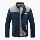 Men's quilted Jacke with classic collar and side pockets